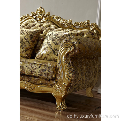 Gold Royal Luxus-Sofagarnitur im klassischen europäischen Stil